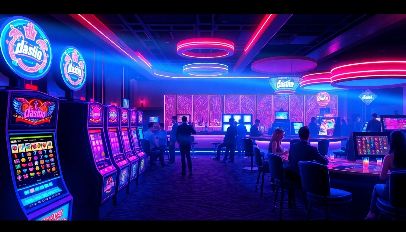 Experience the thrilling ambiance of dark168 with vibrant casino gaming visuals.