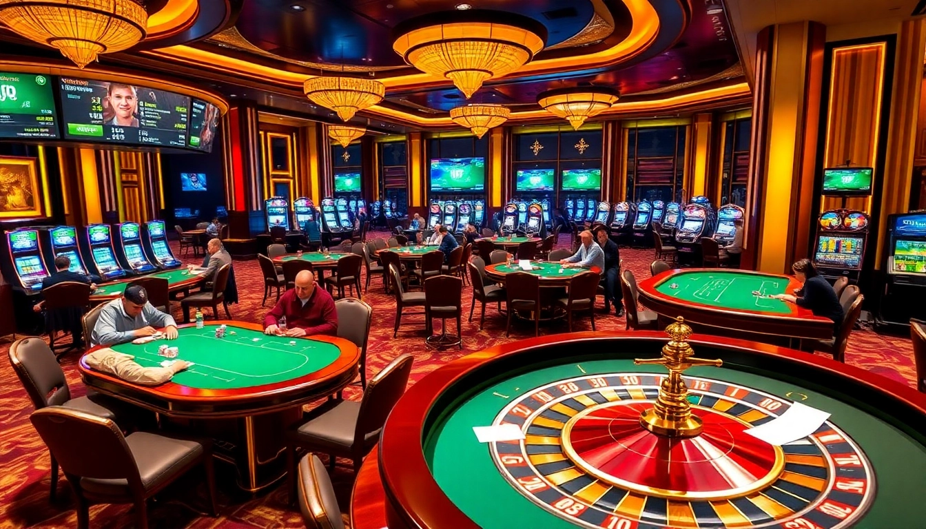 Bet88vn offers an immersive casino experience with lively poker games, slot machines, and roulette wheels.