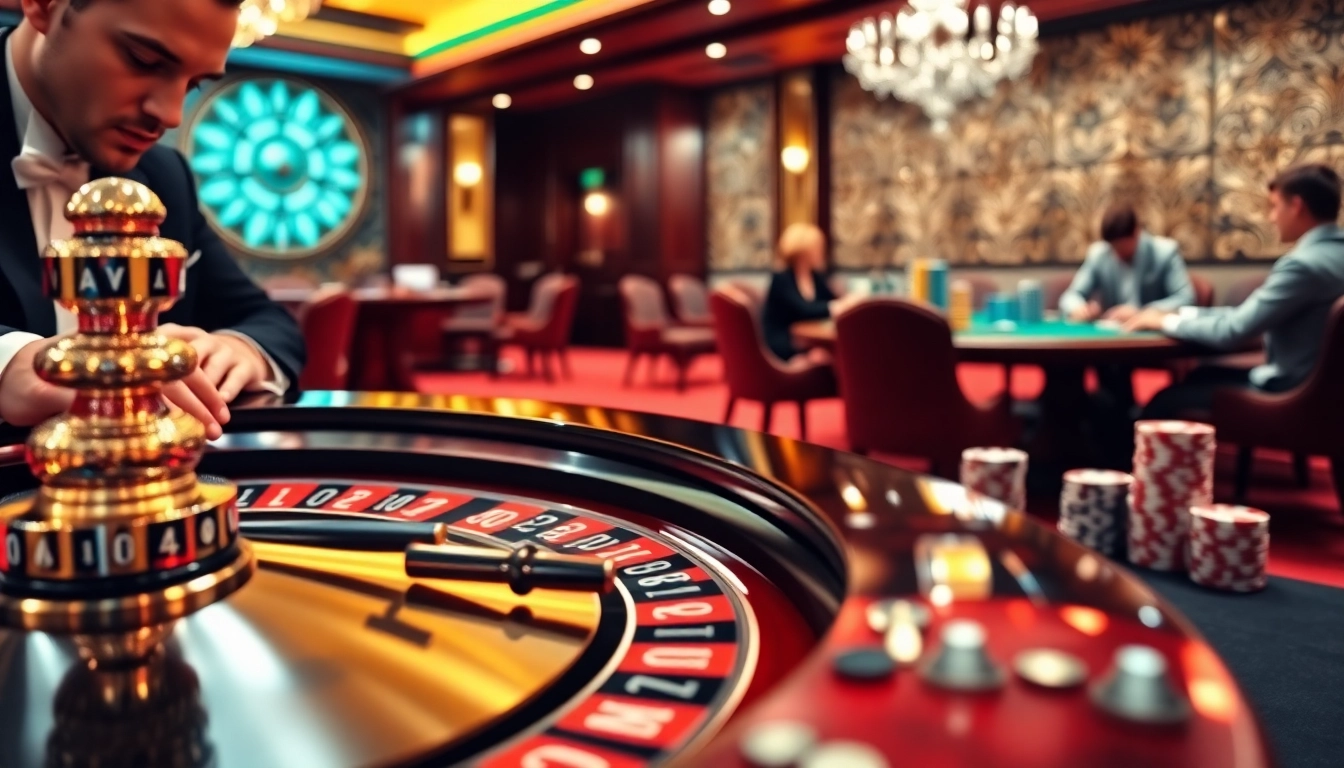 Experience kèo nhà cái trực tiếp at an exciting roulette game table filled with engaged players.