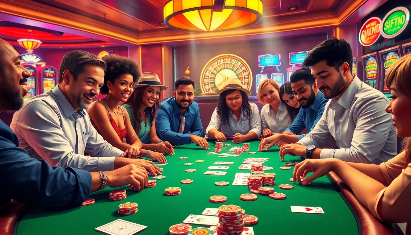 Experience the thrill of gaming at tylekeouytin.com with players enjoying vibrant poker action and eager expressions.
